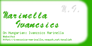 marinella ivancsics business card